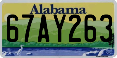 AL license plate 67AY263