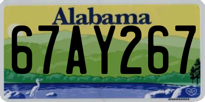 AL license plate 67AY267