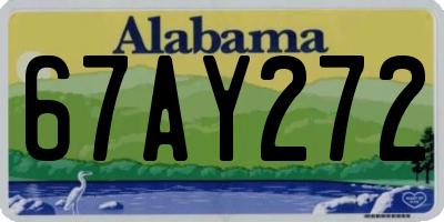 AL license plate 67AY272