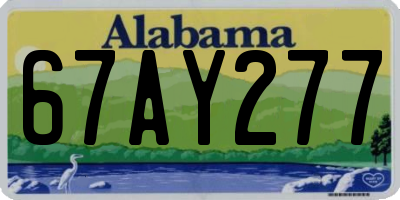 AL license plate 67AY277