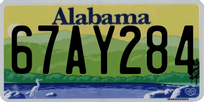 AL license plate 67AY284