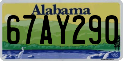 AL license plate 67AY290