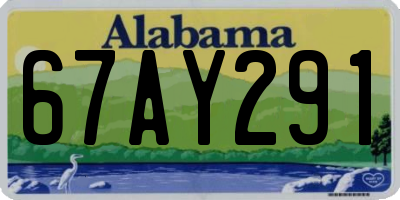 AL license plate 67AY291