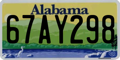 AL license plate 67AY298