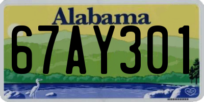 AL license plate 67AY301