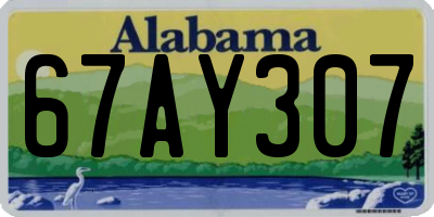 AL license plate 67AY307