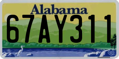 AL license plate 67AY311