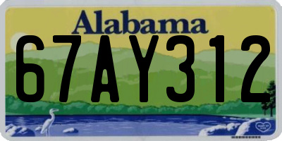 AL license plate 67AY312