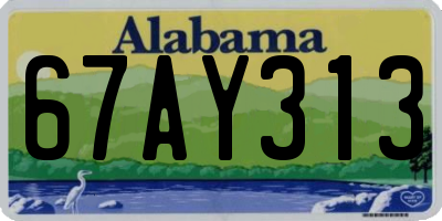 AL license plate 67AY313