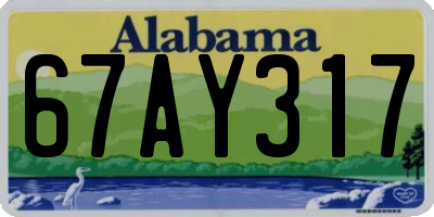 AL license plate 67AY317