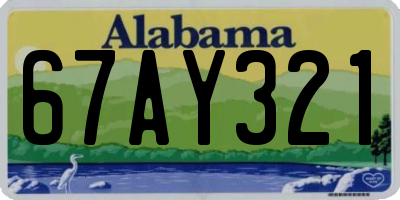 AL license plate 67AY321