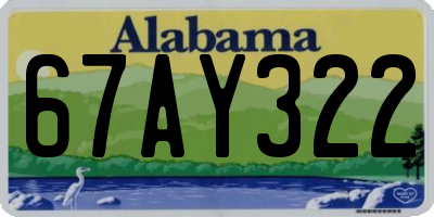 AL license plate 67AY322