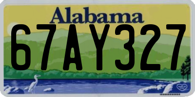 AL license plate 67AY327