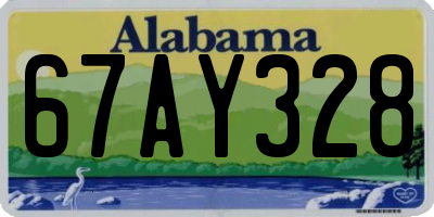 AL license plate 67AY328