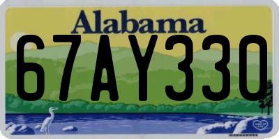 AL license plate 67AY330