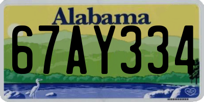 AL license plate 67AY334