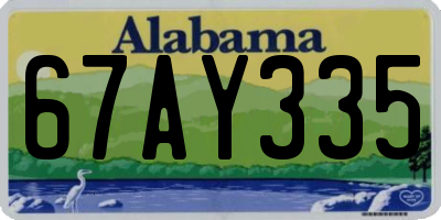 AL license plate 67AY335