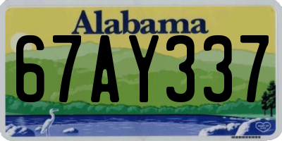AL license plate 67AY337