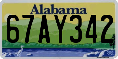AL license plate 67AY342