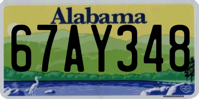 AL license plate 67AY348