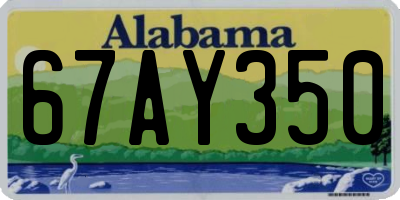 AL license plate 67AY350