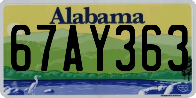 AL license plate 67AY363