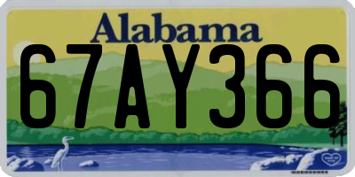 AL license plate 67AY366