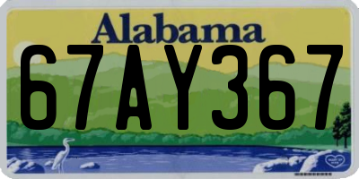 AL license plate 67AY367