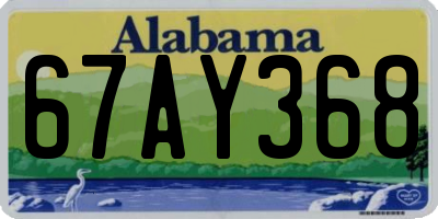 AL license plate 67AY368