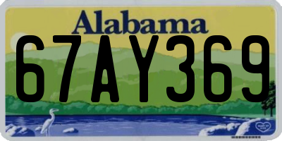 AL license plate 67AY369