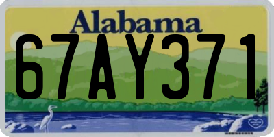 AL license plate 67AY371