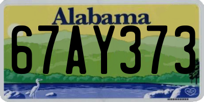 AL license plate 67AY373