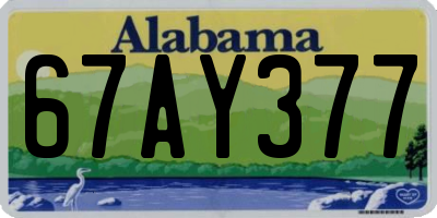 AL license plate 67AY377