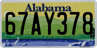 AL license plate 67AY378