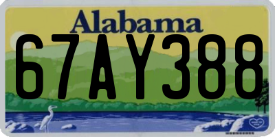 AL license plate 67AY388