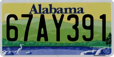 AL license plate 67AY391