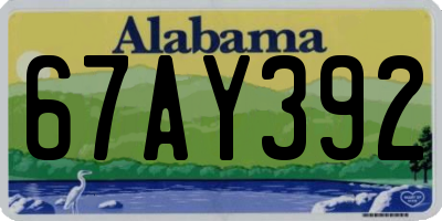 AL license plate 67AY392