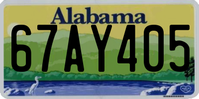 AL license plate 67AY405