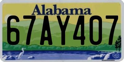 AL license plate 67AY407