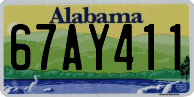 AL license plate 67AY411