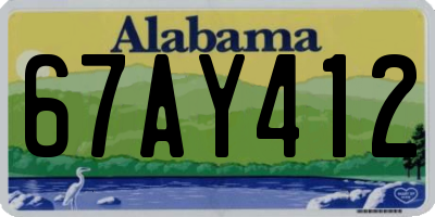 AL license plate 67AY412