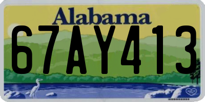 AL license plate 67AY413