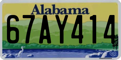 AL license plate 67AY414