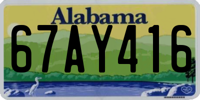 AL license plate 67AY416