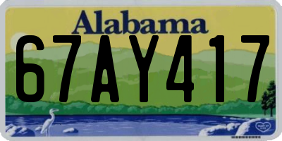 AL license plate 67AY417