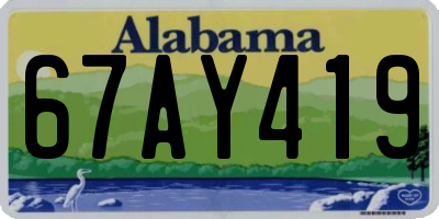 AL license plate 67AY419