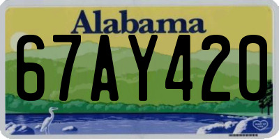 AL license plate 67AY420