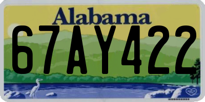 AL license plate 67AY422