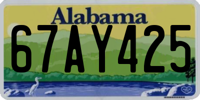 AL license plate 67AY425