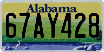 AL license plate 67AY428